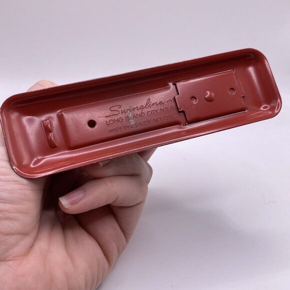 Vintage Swingline Red Cub Stapler Made In Long Island, NY Works-2915753 - Picture 6 of 9